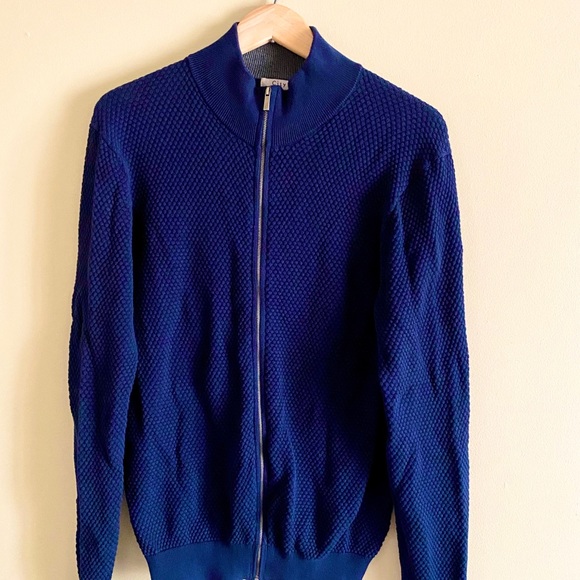 Men’s Zip Up Knit Sweater - Picture 2 of 4